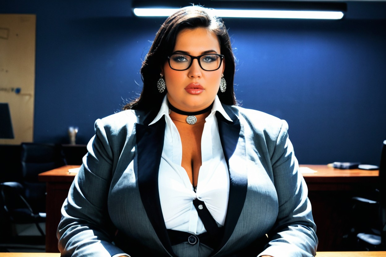 Tense Atmosphere, Hyper Obesity, Dynamic Composition BBW AI Porn