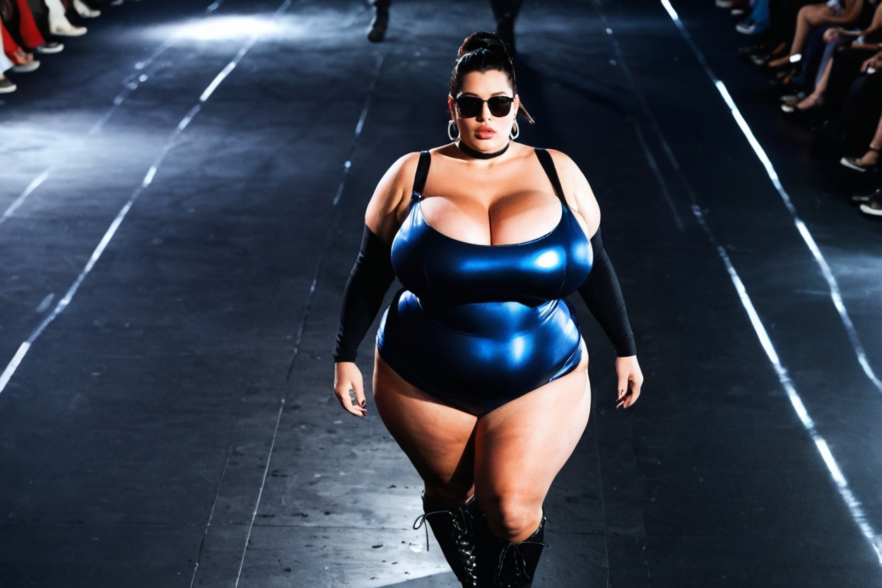 Hyper Fat, Thick Black Sunglasses, Clothed Supermassive Thick Wide Hips BBW AI Porn