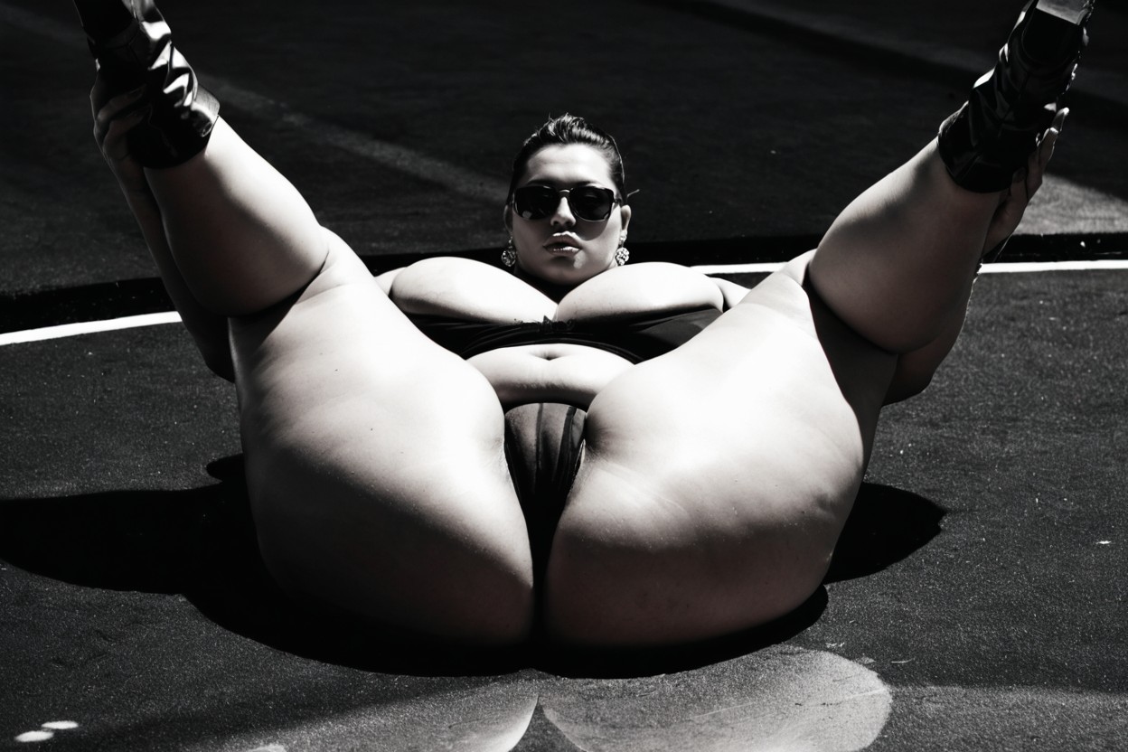 Realistic Skin Pores, Sharp Focus On The Model, Fatty Model BBW AI Porn