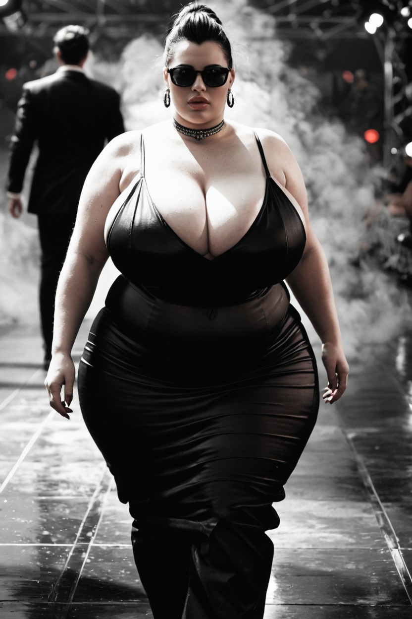 Fully Clothed, Fashion Show Venue, Sharp Focus On The Model Porno BBW IA