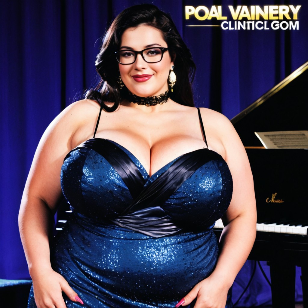Soft Ambient Glow, Clothed Supermassive Thick Wide Hips, Very Sleek Long Hair BBW AI Porn