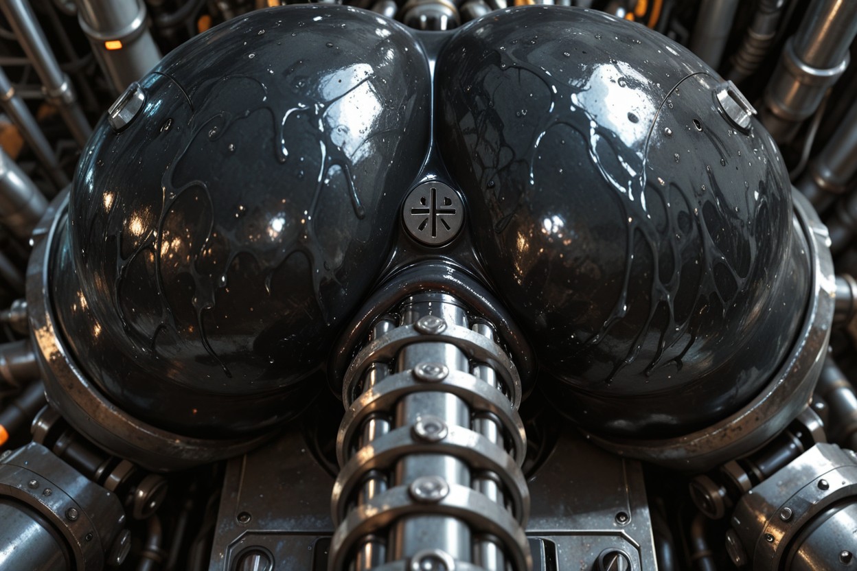Lubricant Detail, Smooth Metallic Surface, Shallow Depth Of Field Porno BBW IA