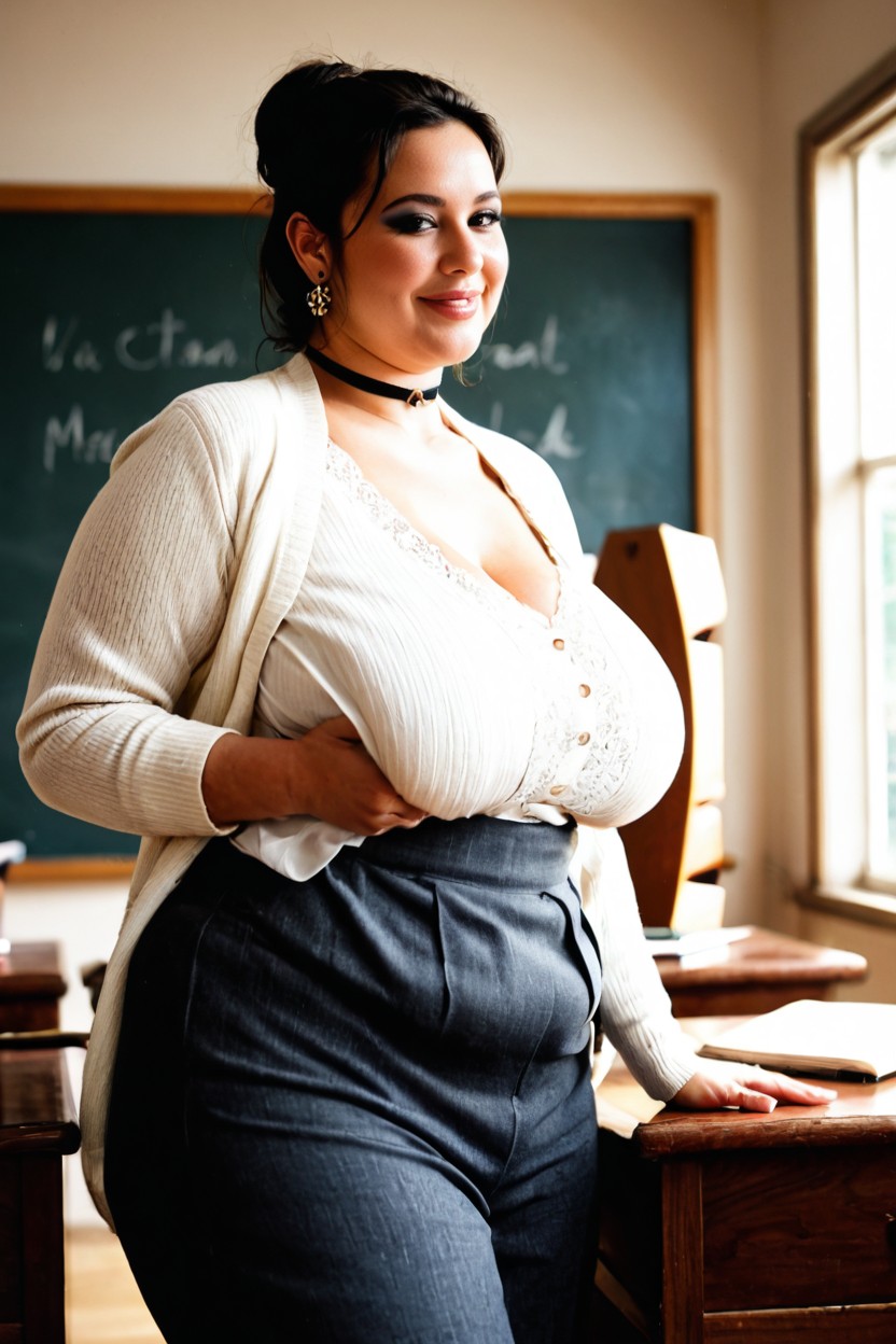 Detailed Fabric Textures, Sharp Focus On The Teacher, Japanese Porno BBW IA