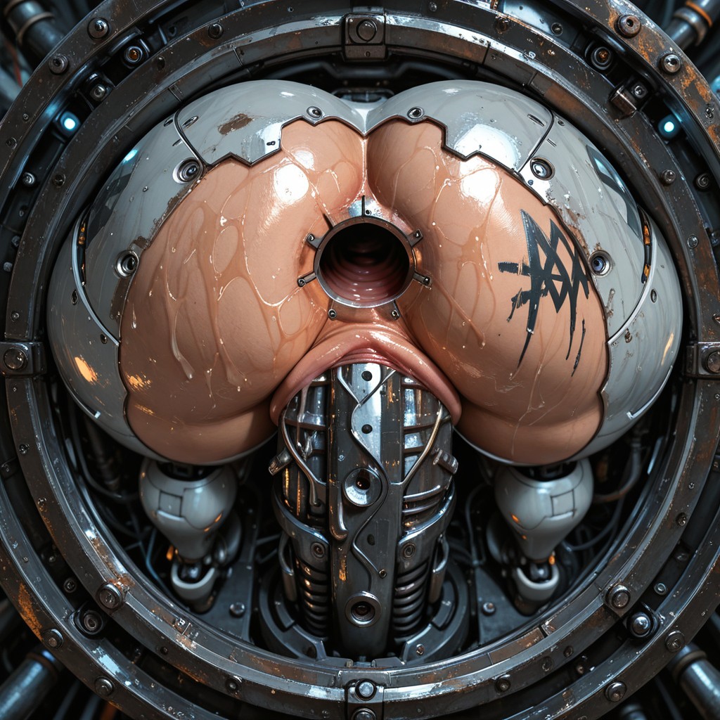 Machines Spreading Legs Wide, Huge Mechanical Labia, Mechanical Joint BBW AI Porn