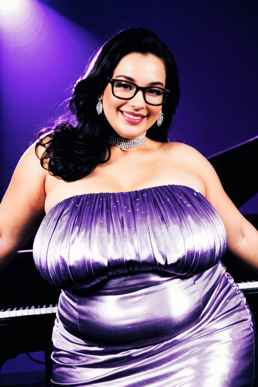 Elegant Posture, Grand Concert Hall, Bbw BBW AI Porn