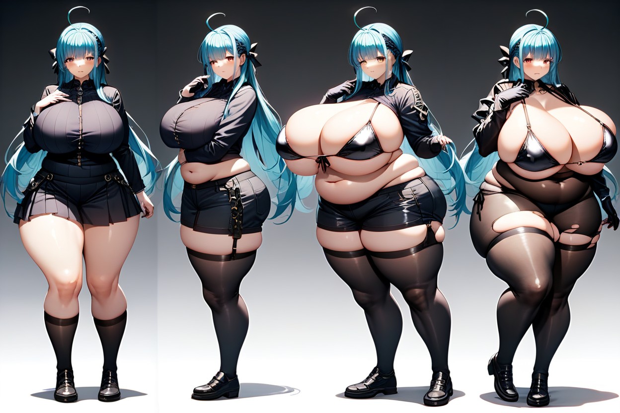 Breast Expansion, Standing, 18+ BBW AI Porn