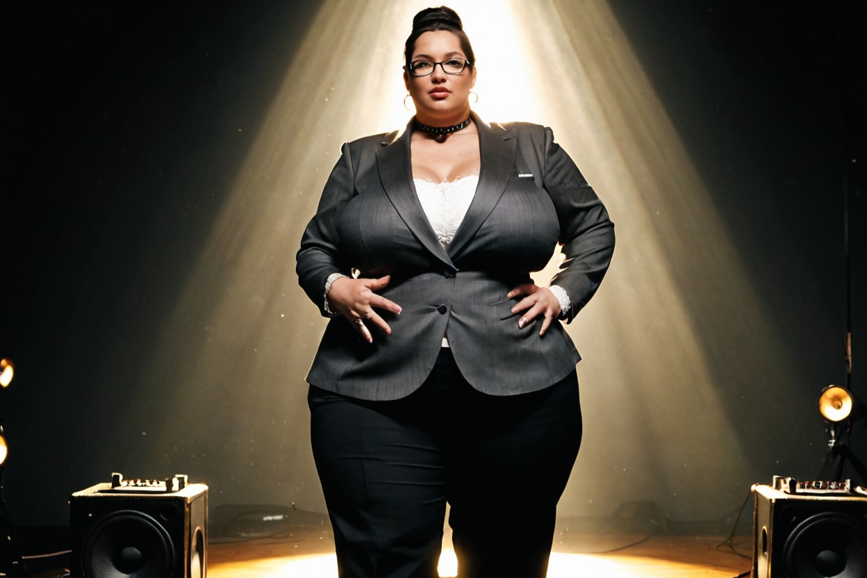 Formal Business Attire, Front View, Matching Trousers BBW AI Porn