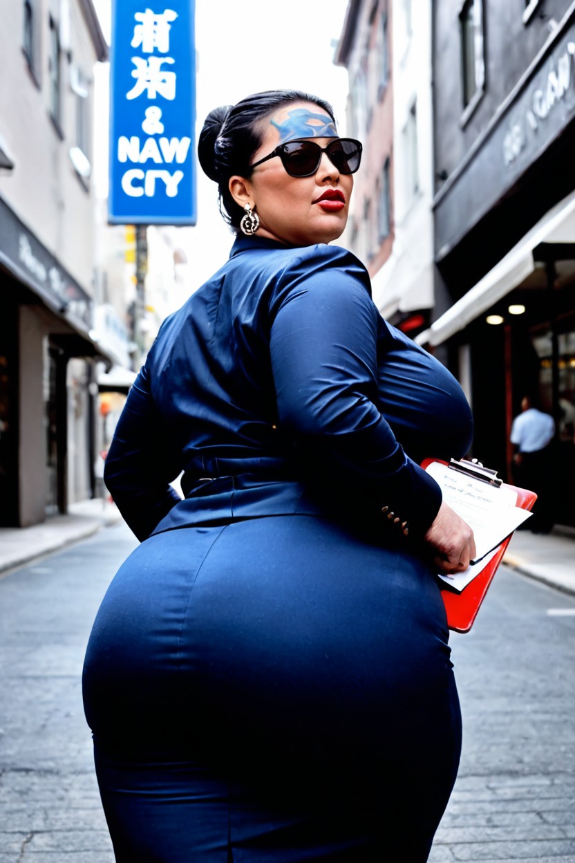 Thick Glossy Lips, Plump Large Lips, Double Chin BBW AI Porn
