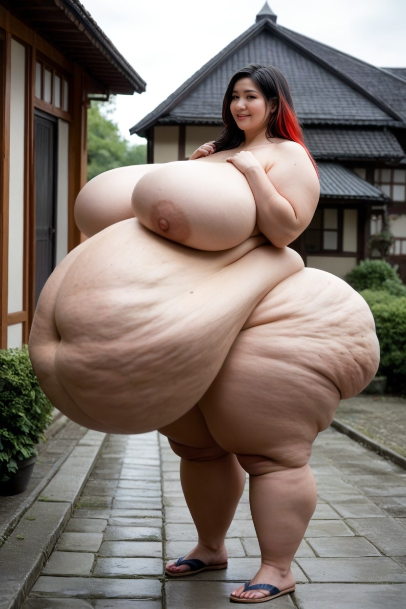 Doughy, Morbidly Obese, Breast Expansion BBW AI Porn