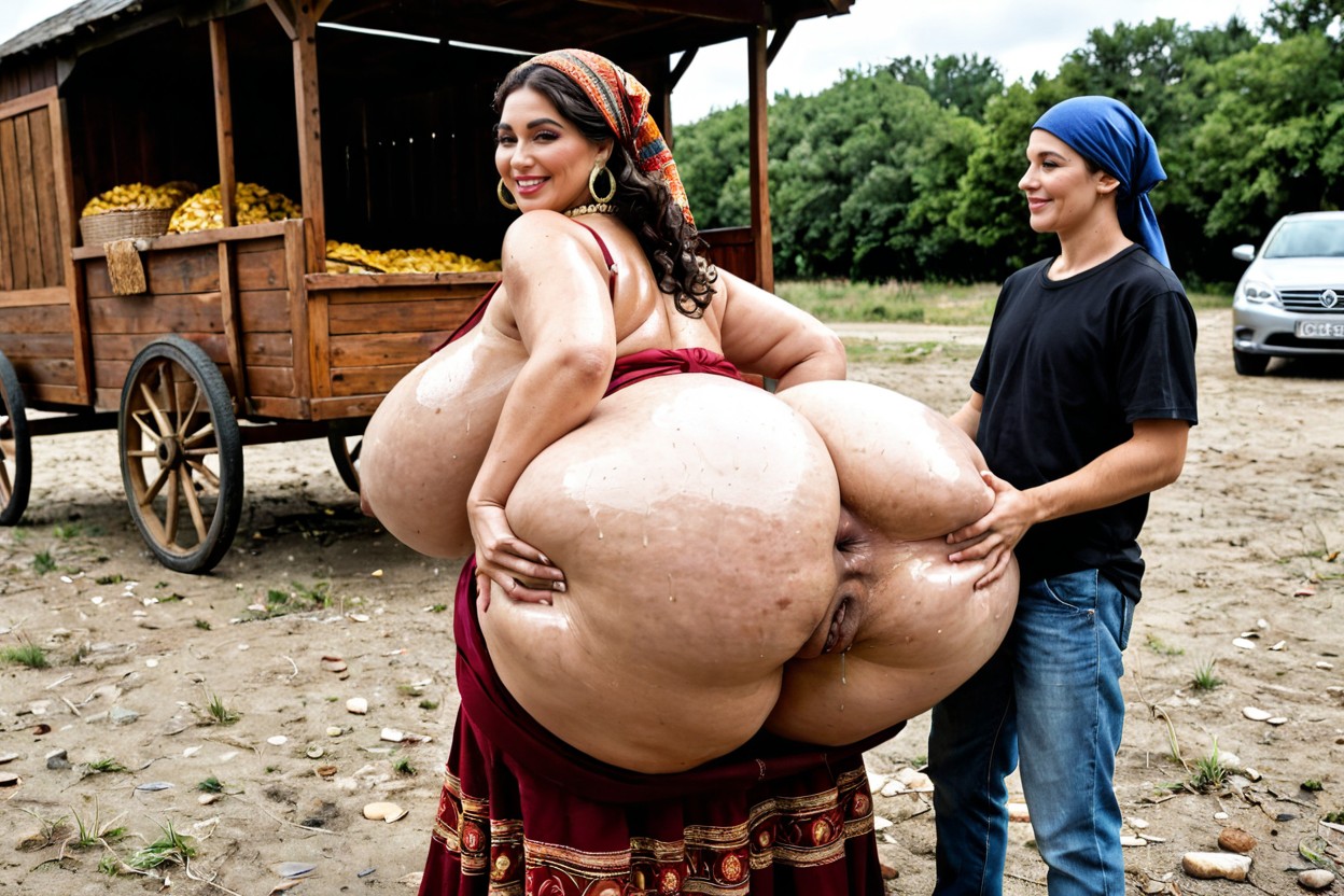 Extremely Hyper Ass, Cart, Hyper Hourglass Body BBW AI Porn