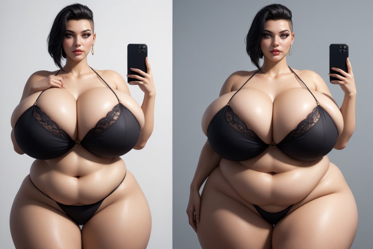 Breast Expansion, Multiple Views, Extremely Large Ass BBW AI Porn