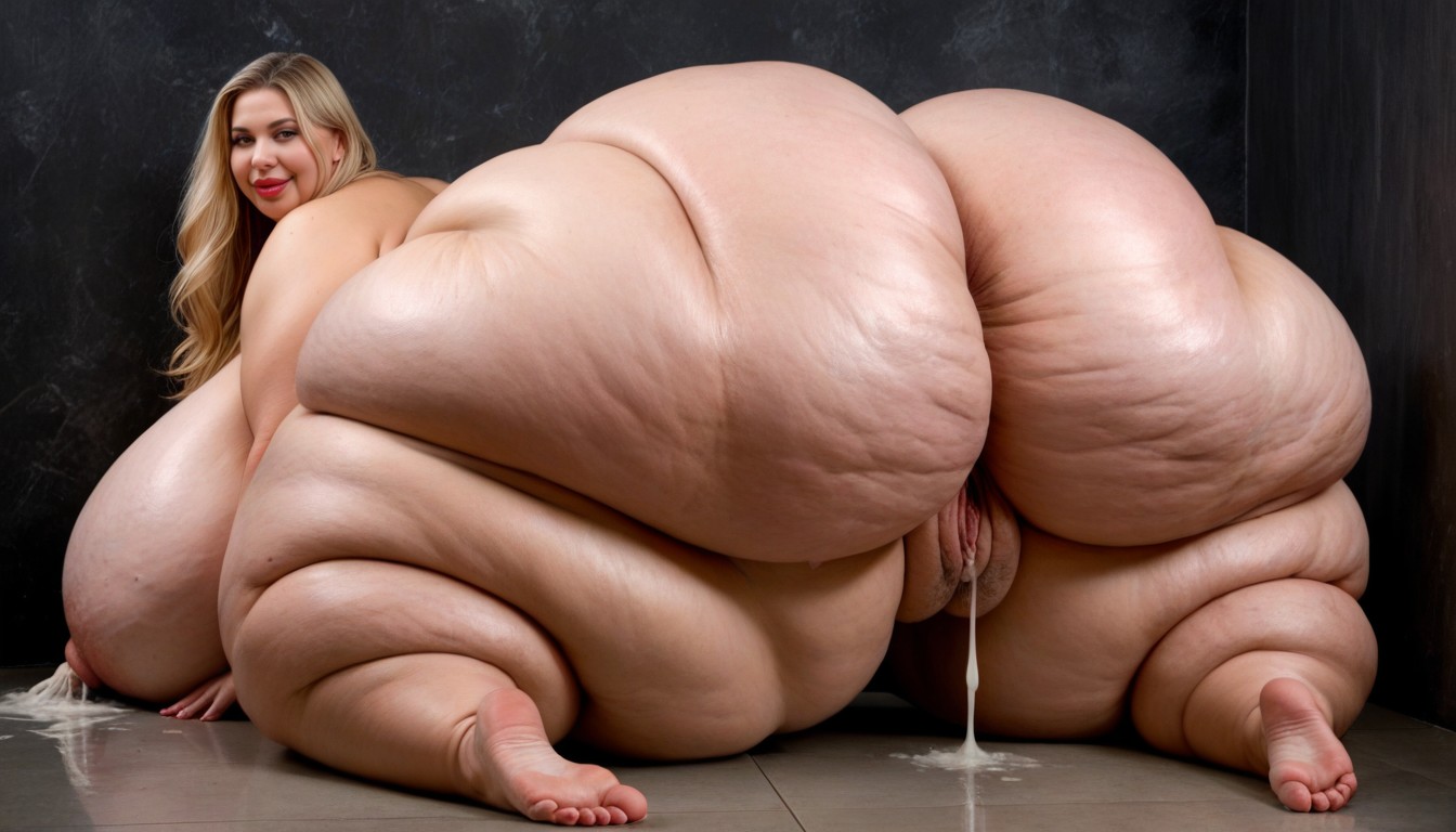 Extremely Saggy Tits, Extremely Massive Obese Ass, Hyper Fat Tits BBW AI Porn