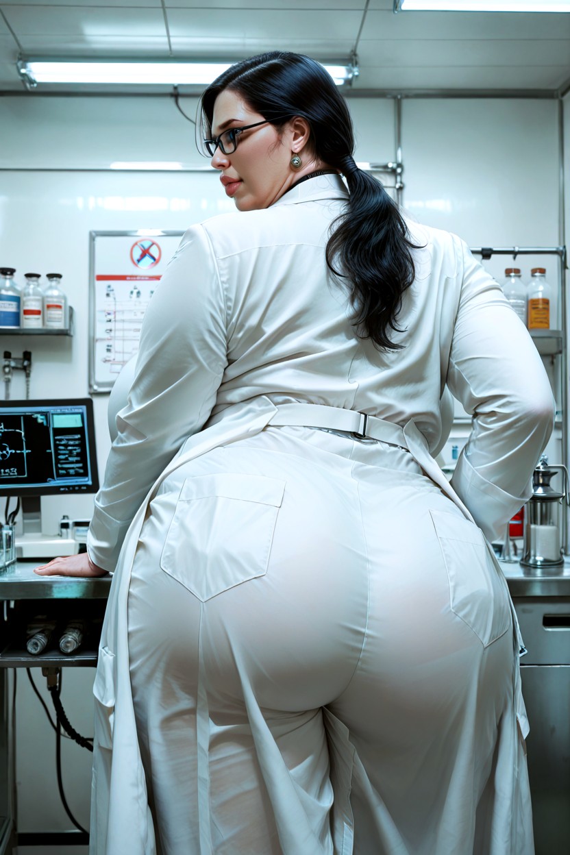 Clean Depth Of Field, Round Plump Face, Precise Fabric Textures BBW AI Porn