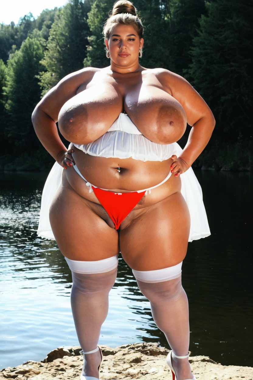 Round Chubby Face, By A Lake, Latina Porno BBW IA