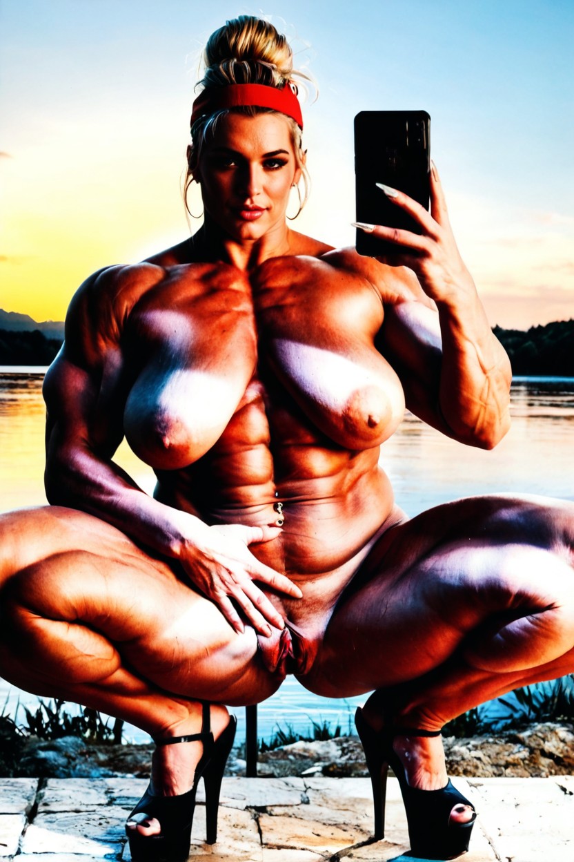 By A Lake, 18+, Selfie Porno BBW IA