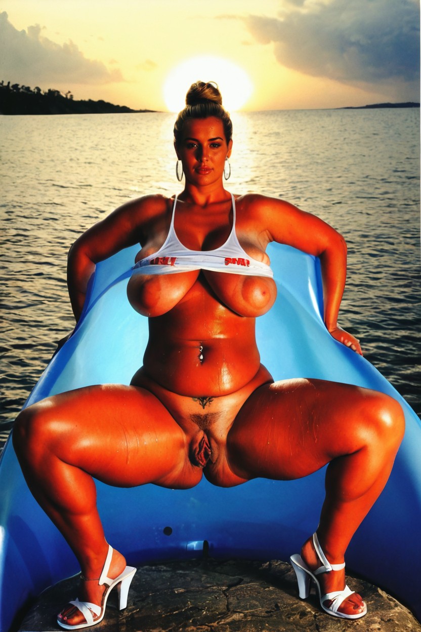 Button, By A Lake, Latina Porno IA BBW