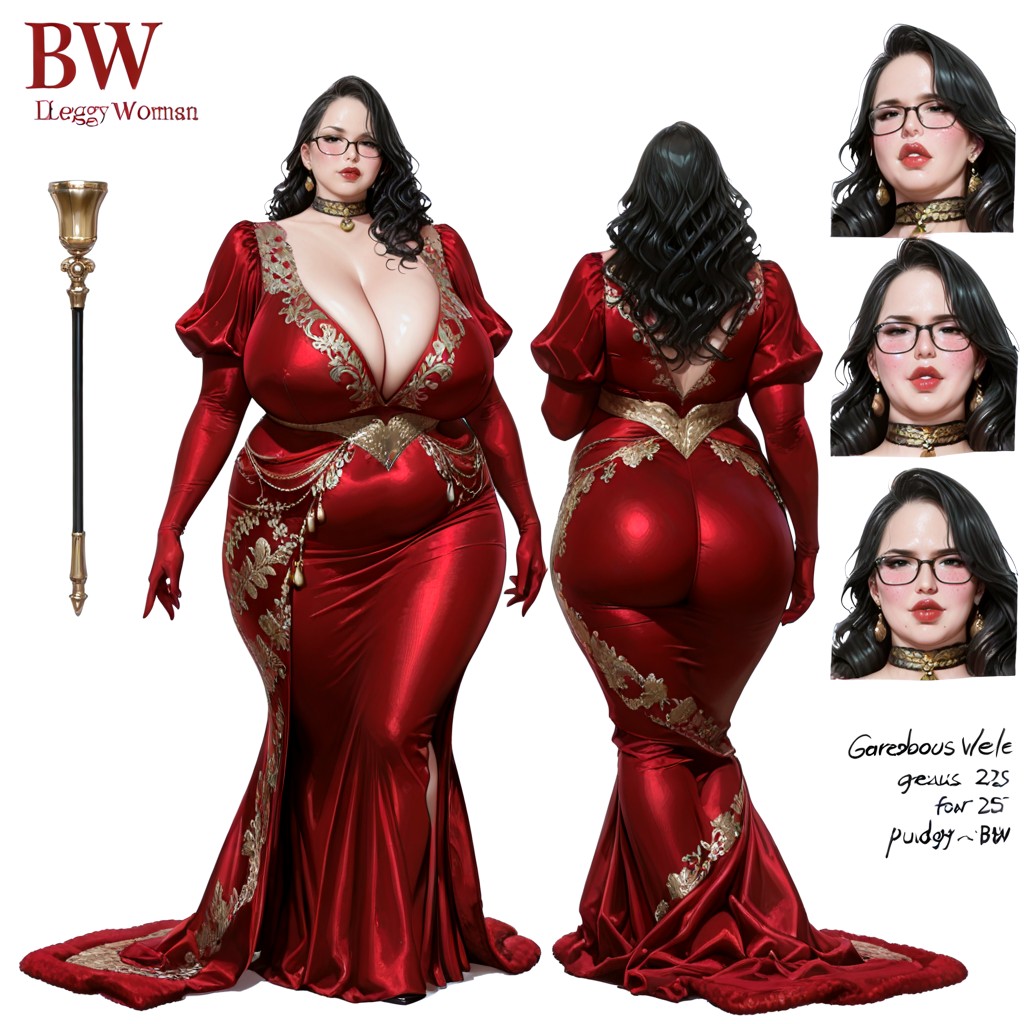 Pudgy, Multiple Views, Diva BBW AI Porn
