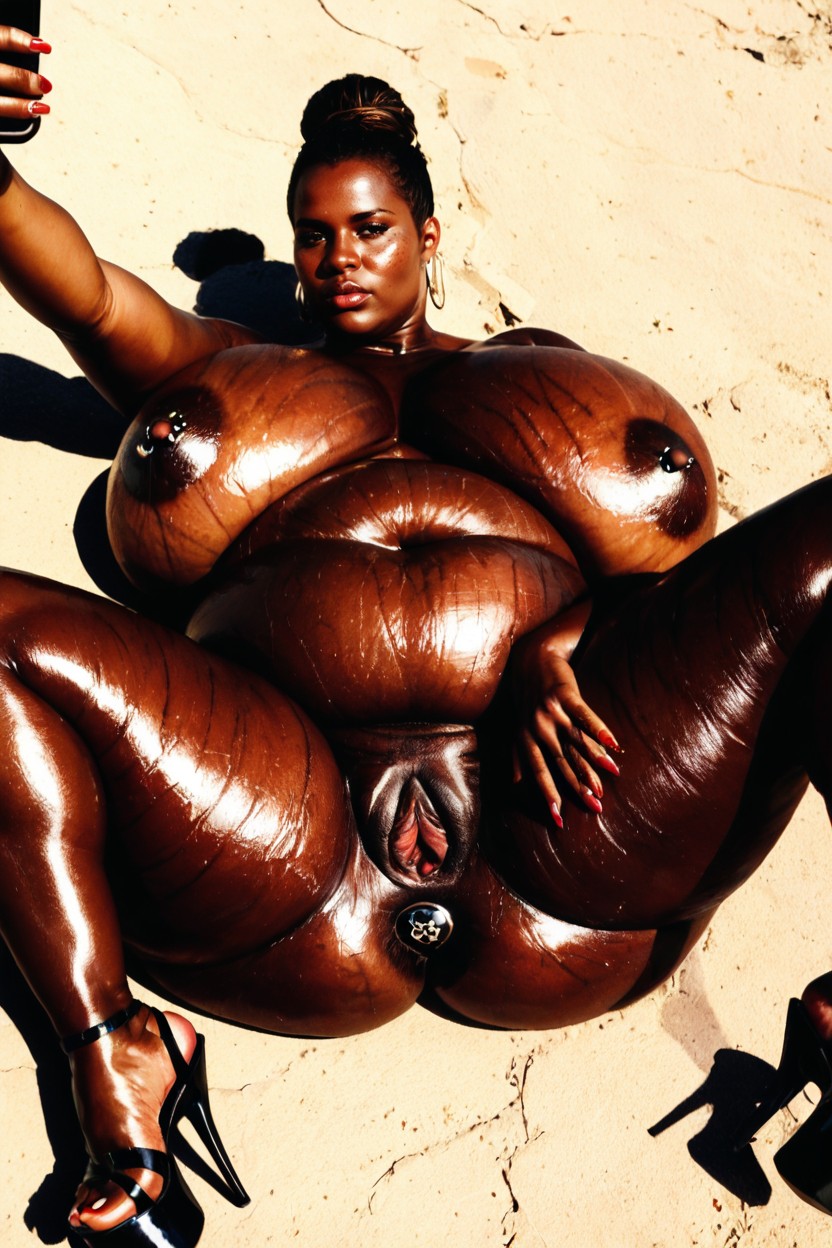African, Horny, Black Buttplug BBW AI Porn