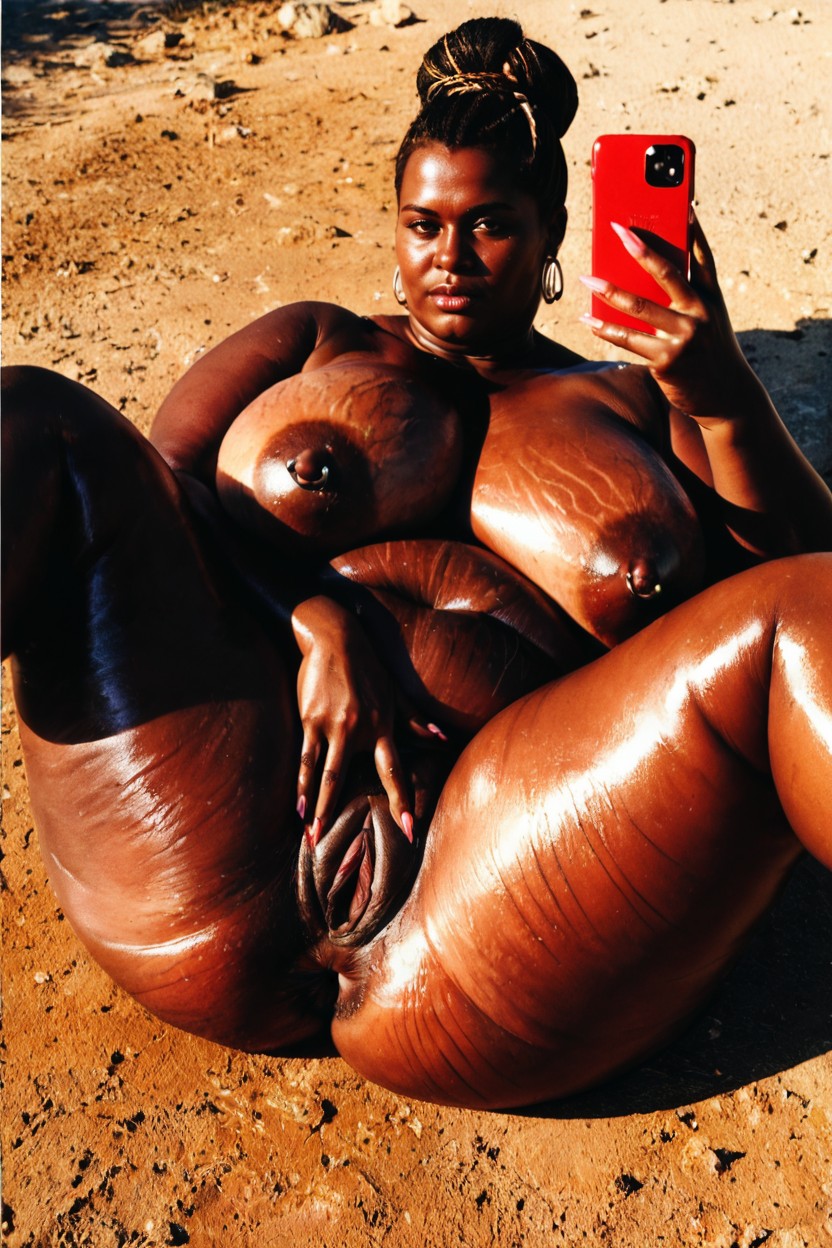 Black Buttplug, Shiny Skin, 60+ Porno BBW IA