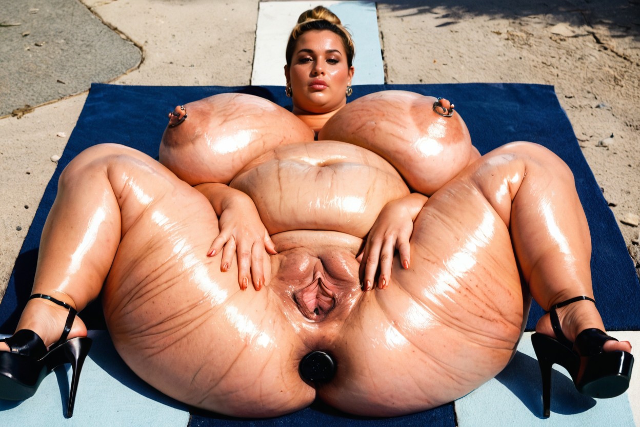 Gigantic Puffy Areolas, Freckles, Serious Impression BBW AI Porn