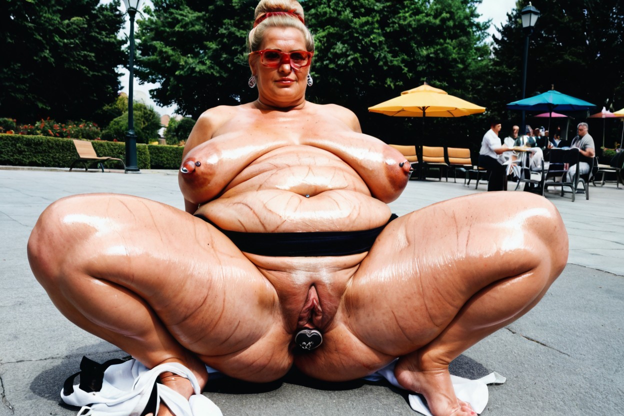 Large Anus, Pierced Pussy, Feet On The Ground BBW AI 야짤
