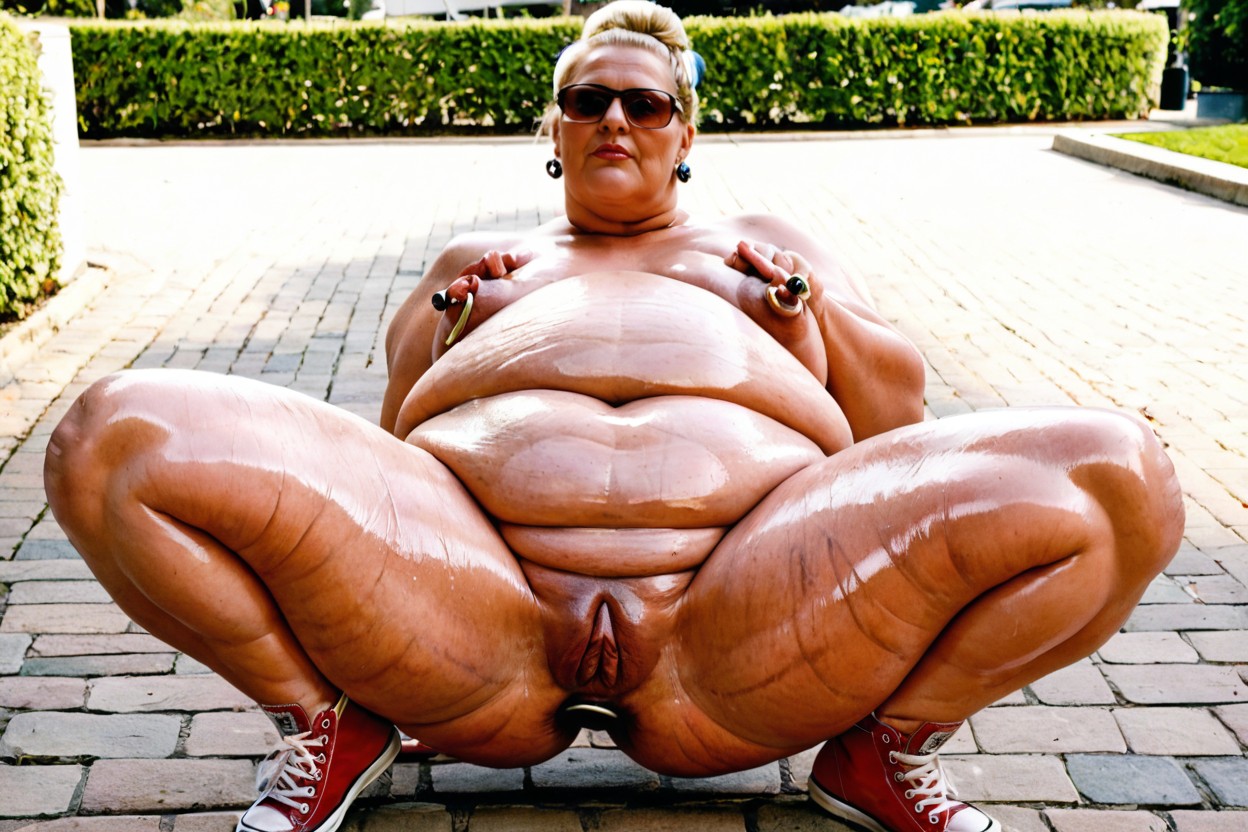 Extremely Obese Ssbbw, Feet Together, Knees Apart BBW AI Porn