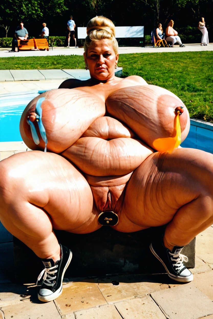 German, Extremely Obese Ssbbw, Serious Impression BBW AI Porn
