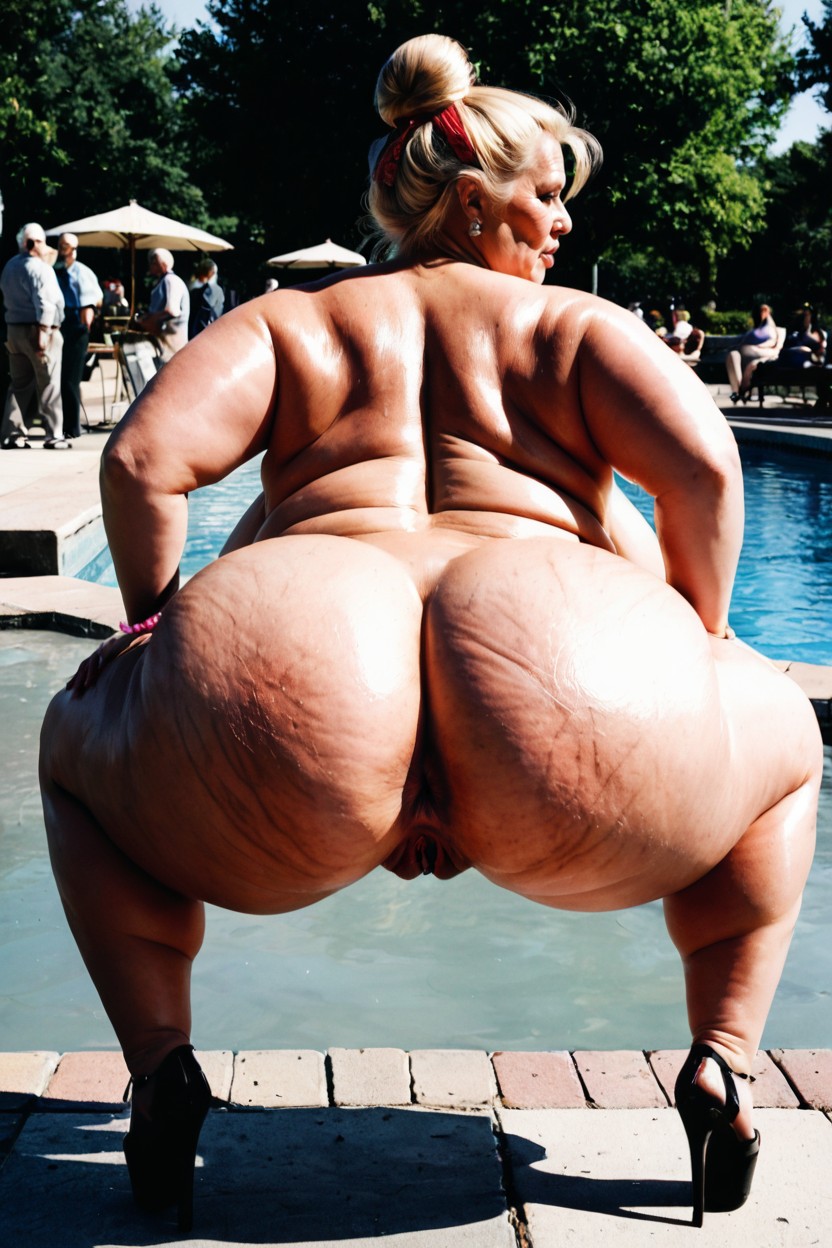 Perfect Natural Medium Breasts, Glistening Skin, Large Anus BBW AI Porn