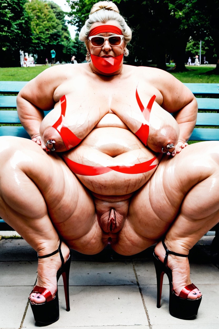 German, Hyper Thick Body, Extremely Obese Ssbbw BBW AI Porn