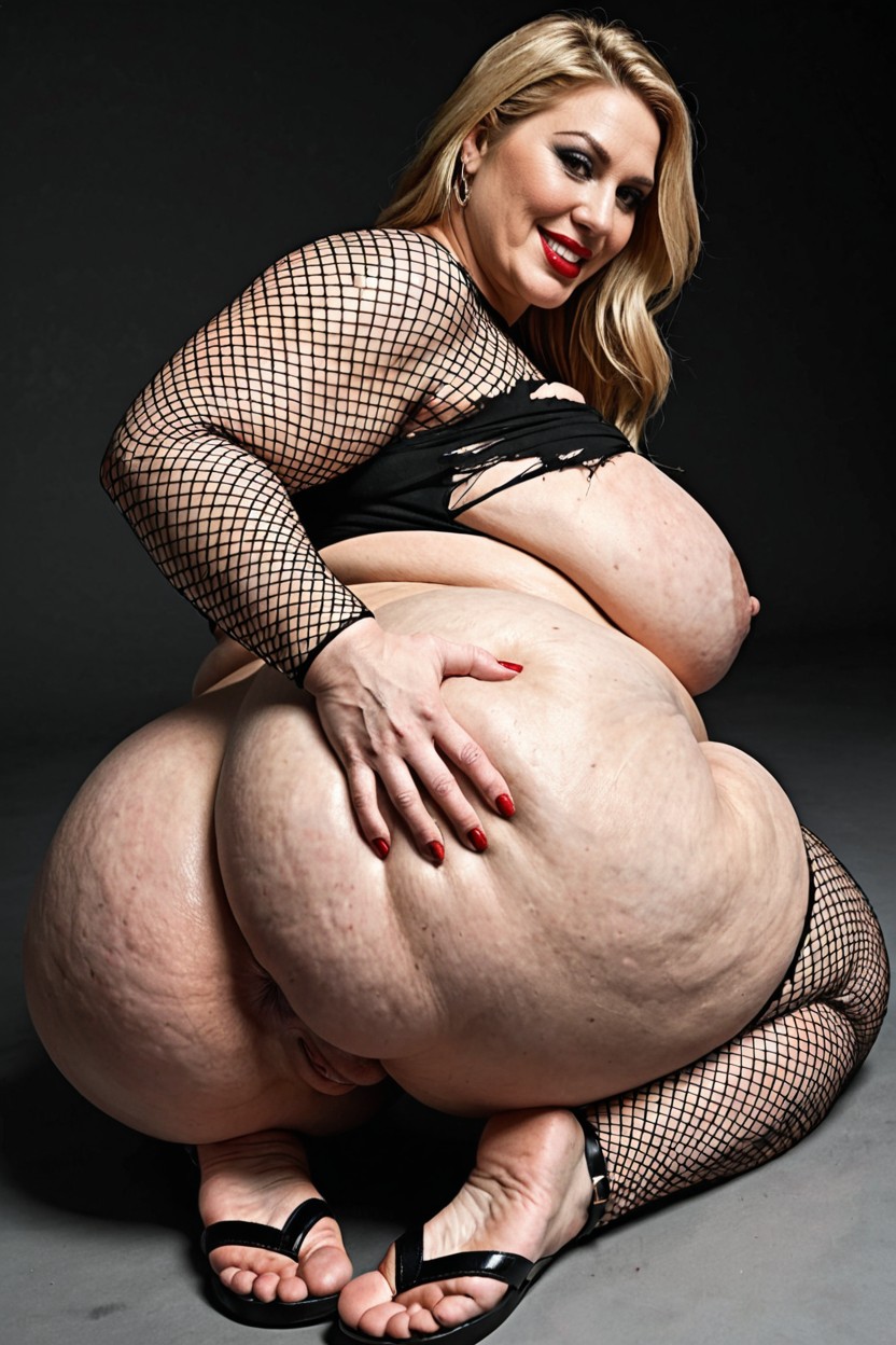 Lustful Face, 18+, Super Huge Round Ass BBW AI Porn