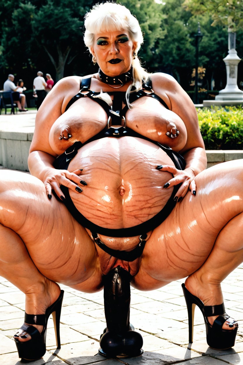 Squatting, Pregnant, Black Lipstick Porno BBW IA