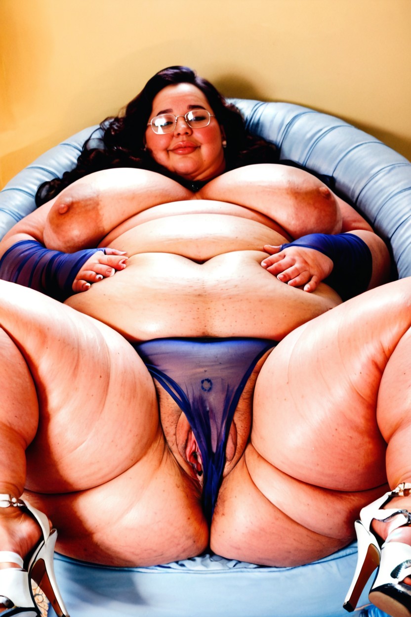 Obese Ssbbw, Thick Neck, Chubby Face BBW AI Porn