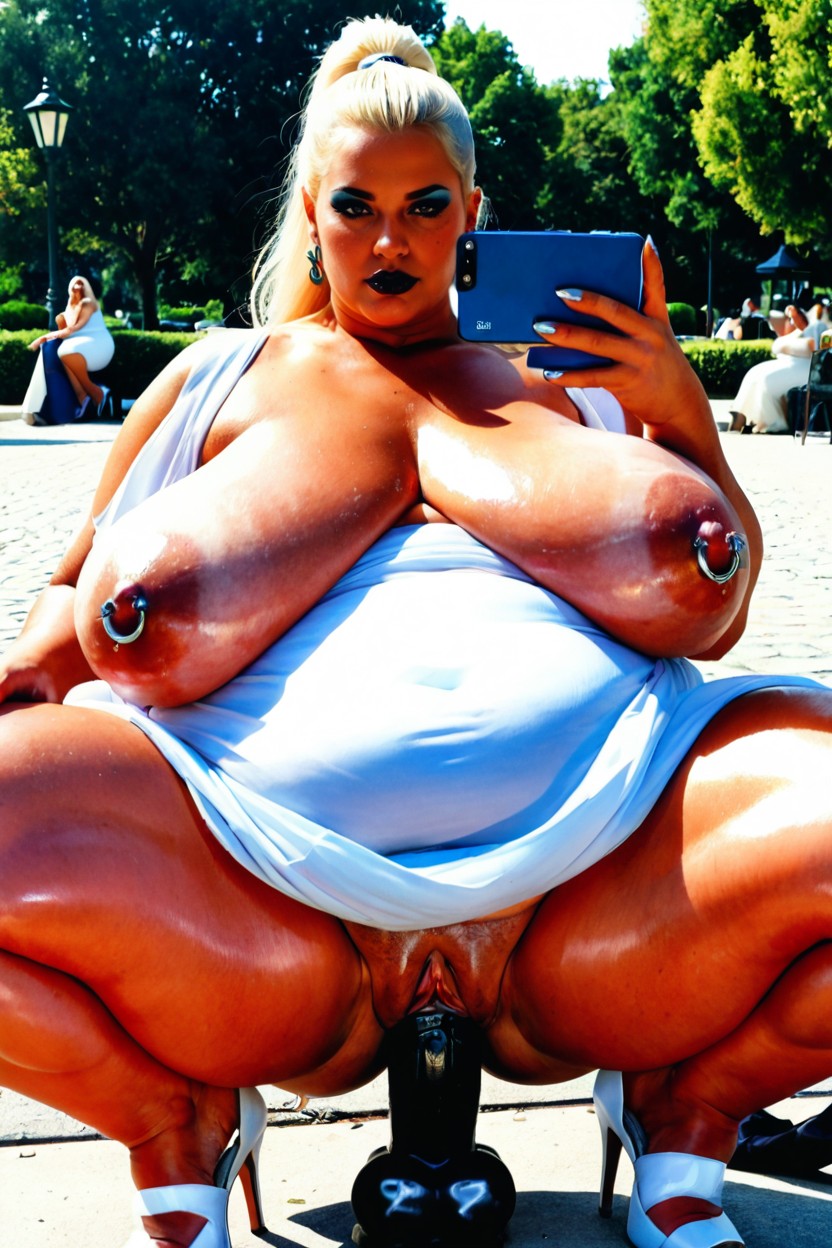 Huge Puffy Nipples, Volumetric, Hyper Thick Body BBW AI Porn