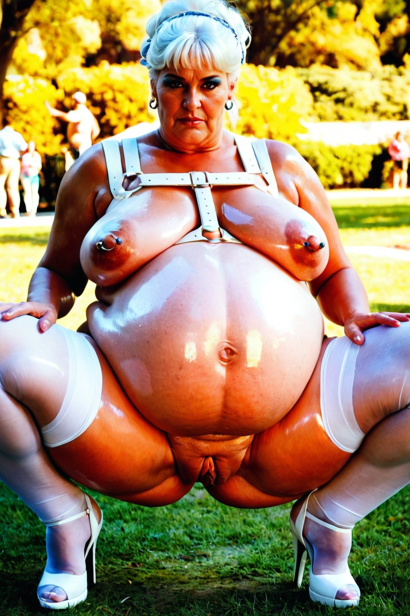 Vista Frontal, Gigantic Puffy Areolas, Knees Apart Porno BBW IA