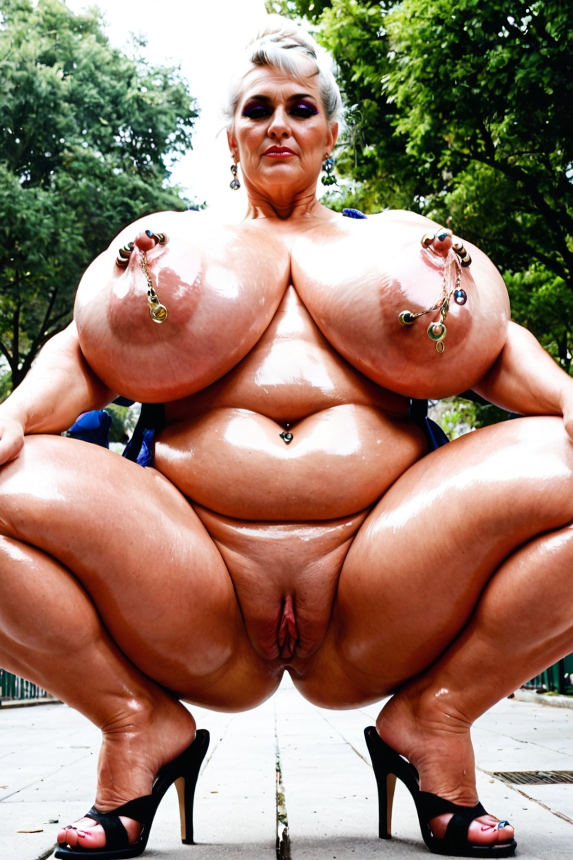 Freckles, Public Park, Volumetric BBW AI Porn