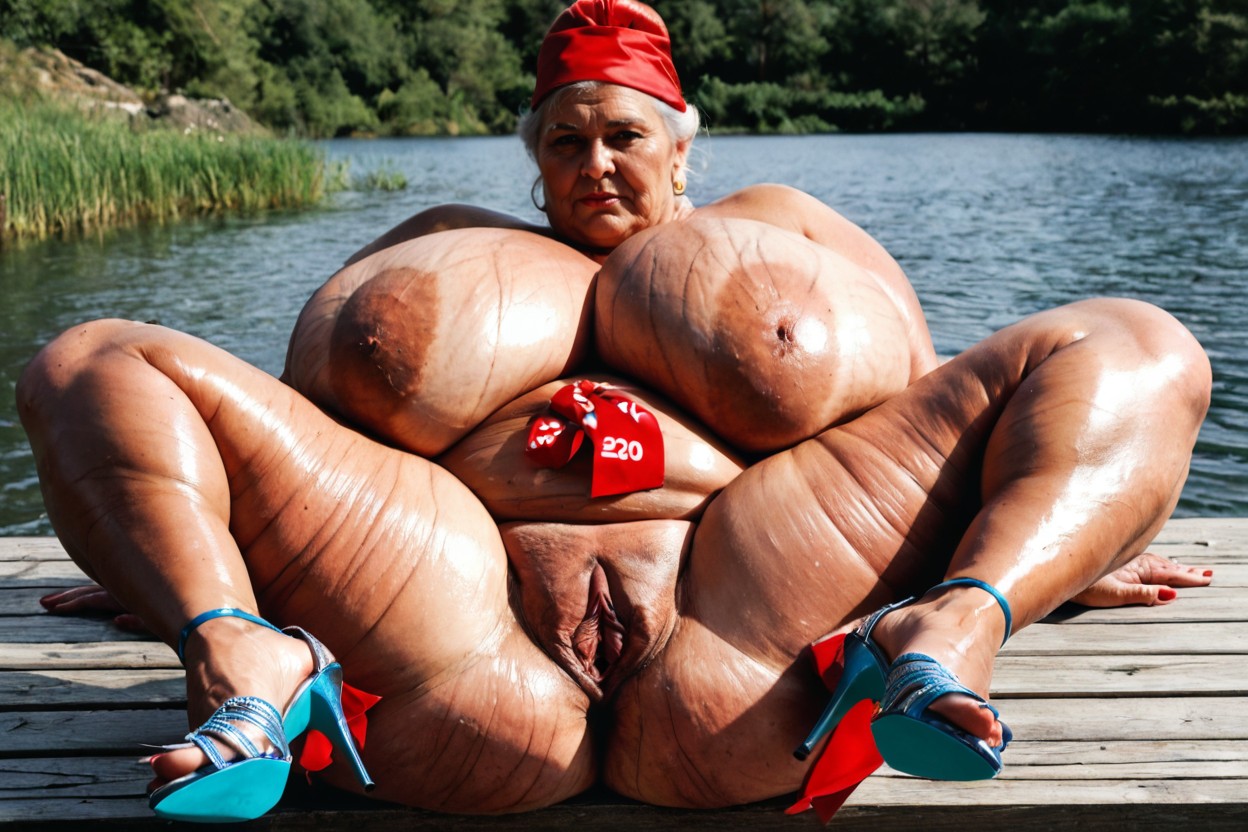 Holding Both Legs, Round Chubby Face, Cuerpo Completo Porno BBW IA