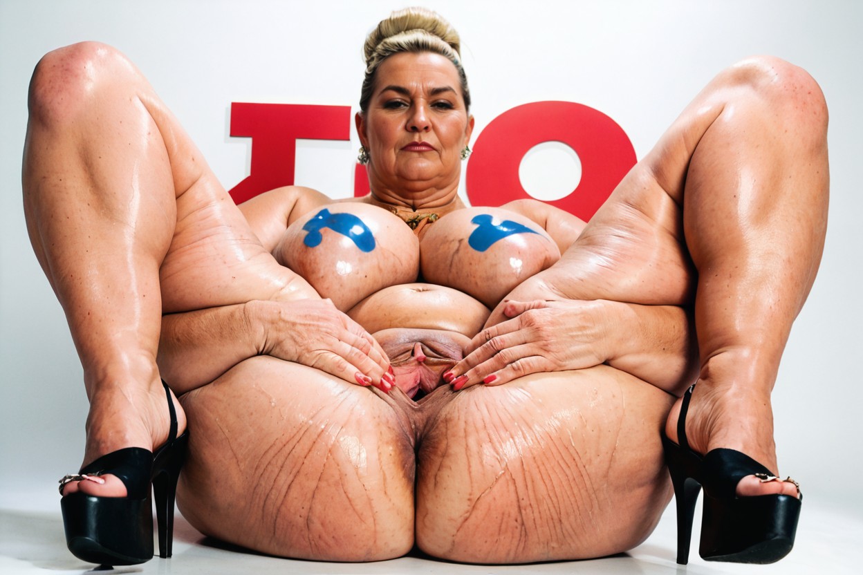 Extremely Large Labia, Dripping, Soft Light BBW AI Porn
