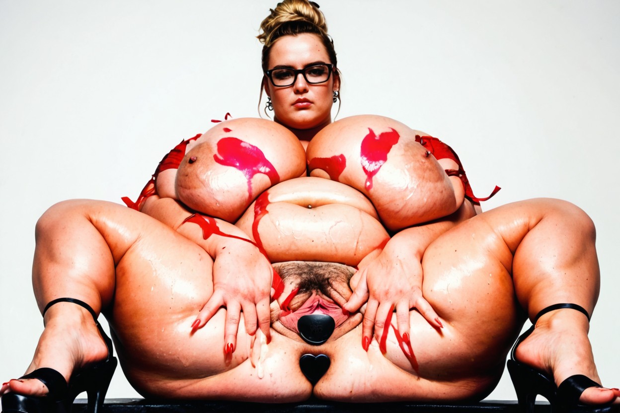Veiny Body, Laying On The Back, Show Pussy Porno IA BBW