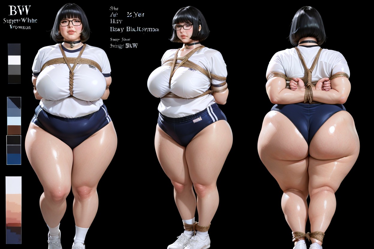 Rear View, Cheeks Flushed, Clothed Supermassive Thick Wide Hips BBW AI Porn