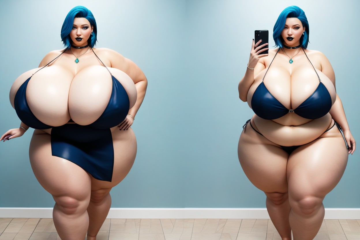 Loradrastic_enormous_massive_weight_gain, Breast Expansion, Thick Thighs BBW AI Porn