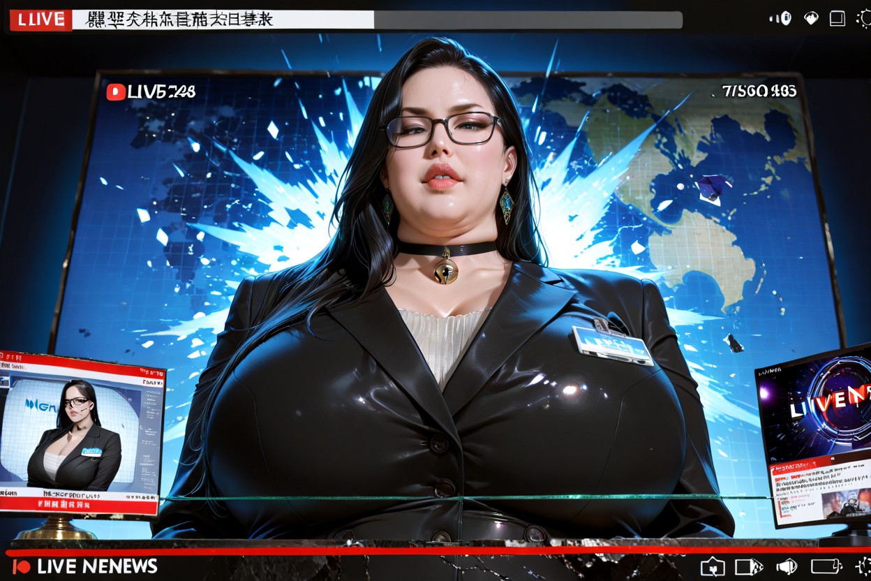 Directly In Front View, Direct Eye Contact, Front View BBW AI Porn