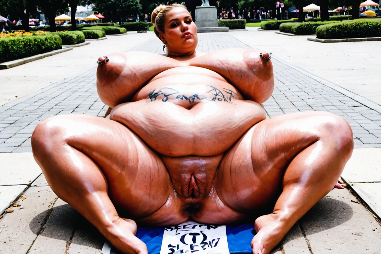 Extremely Obese Ssbbw, Huge Puffy Nipples, Shaved Pussy BBW AI Porn