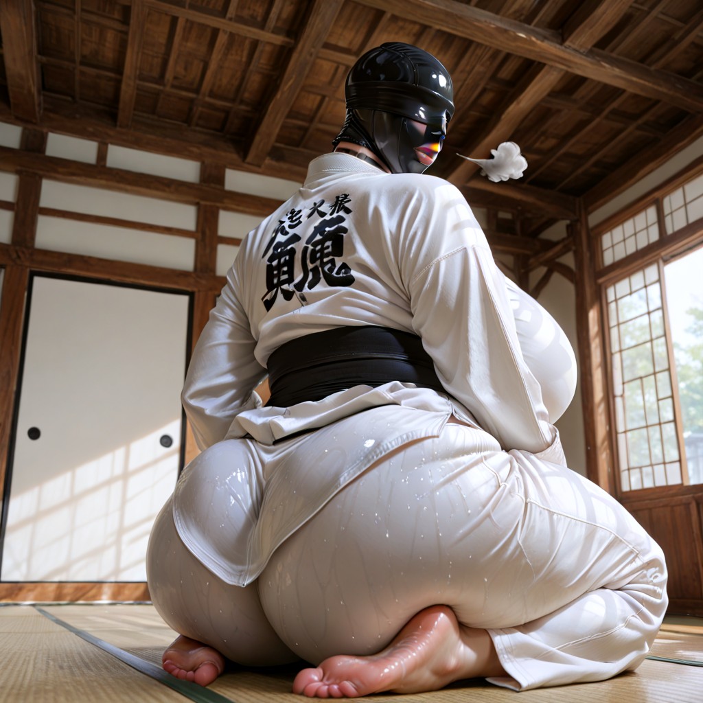 Hyper Fat, Quiet Fighting Spirit, Covered Eyes BBW AI Porn
