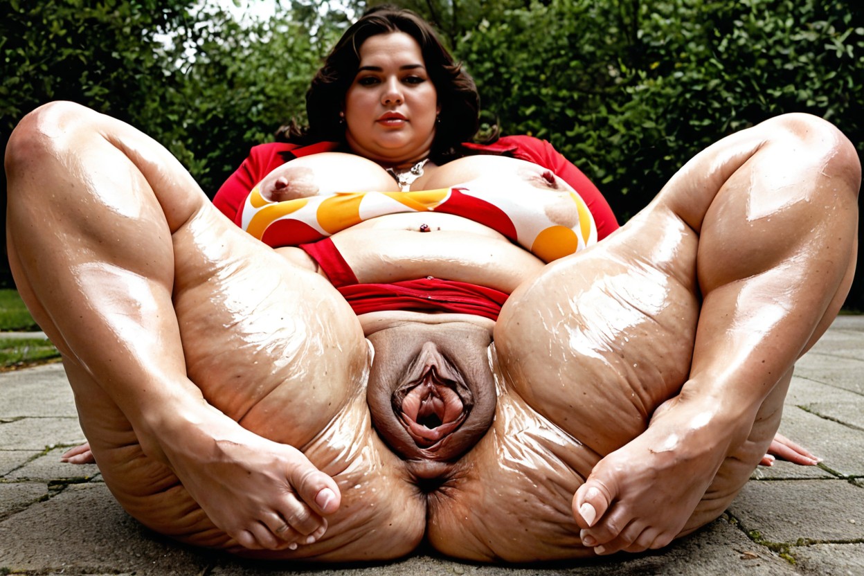 Whole Body, Round Chubby Face, Pierced Nibbles BBW AI Porn