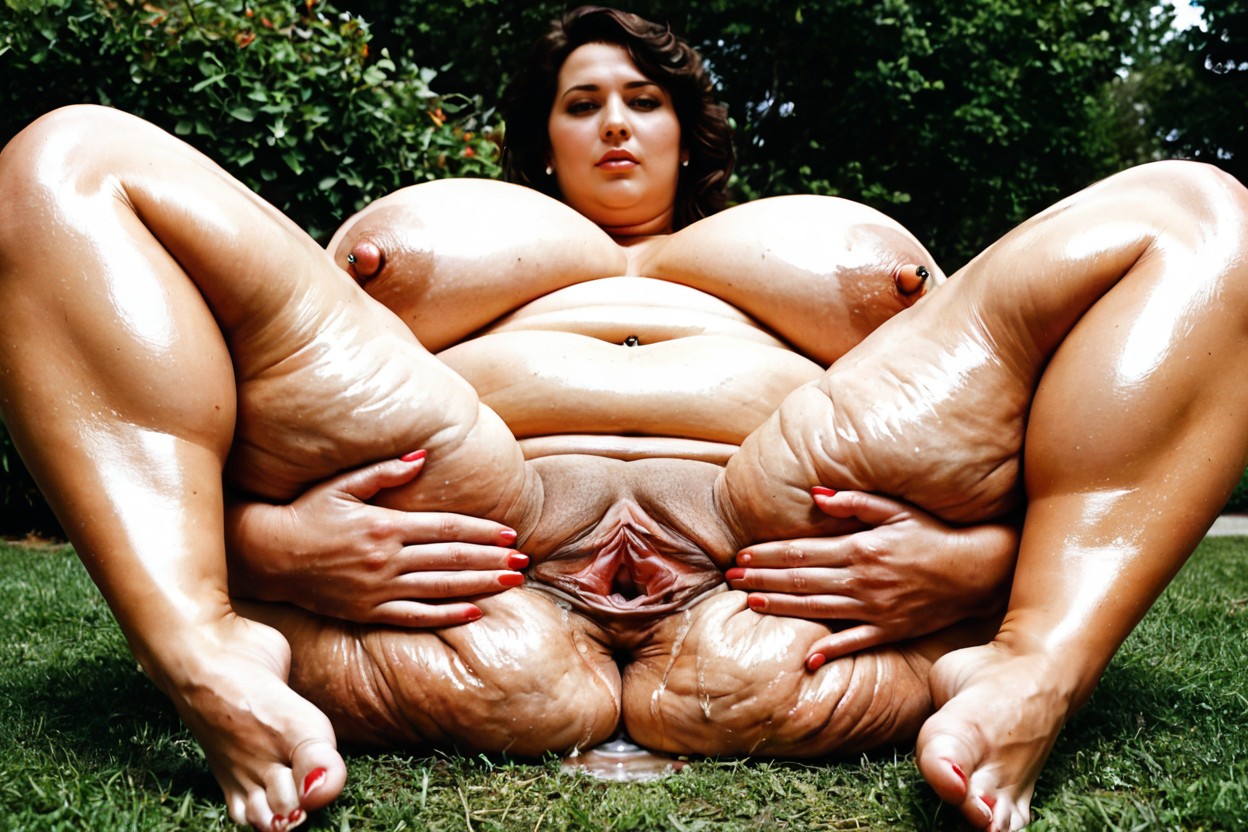 Cervix Clearly Visible, Pale Skin, Ashamed Expression BBW AI Porn