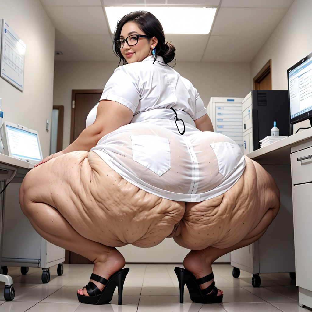 Calm Workplace, Modern Hospital Office, Medical Clinic Reception BBW AI Porn
