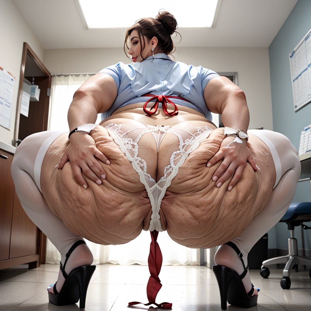 Rear View, Cellulite, Obese Bbw BBW AI Porn