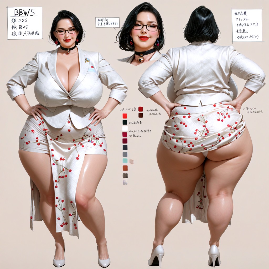 Sophisticated Look, 18+, Simple Beige Background BBW KI Porno