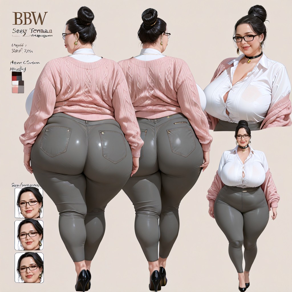 Plump Large Lips, Fully Clothed, Front View Porno BBW IA