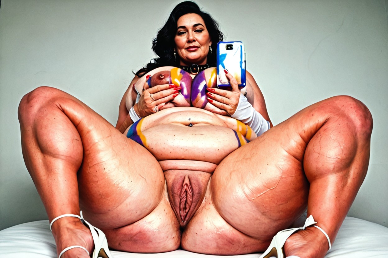 60+, Selfie, Oily Skin BBW AI Porn